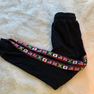 Flag Sweats / SweatPants Black Comfy!